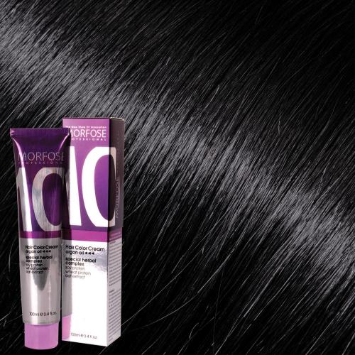 MORFOSE 10 HAIR COLOR CREAM 100ML BLACK 1