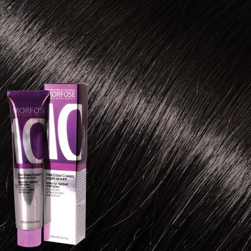 MORFOSE 10 HAIR COLOR CREAM 100ML DARK BROWN 3