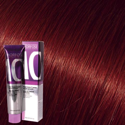 MORFOSE 10 HAIR COLOR CREAM 100ML FIRE RED 7.6