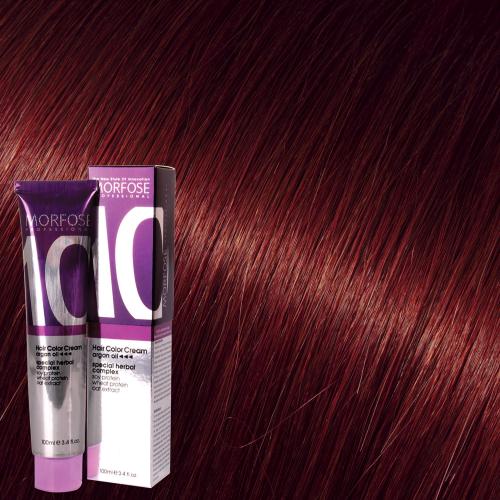 MORFOSE 10 HAIR COLOR CREAM 100ML INTENSE RED 6.6