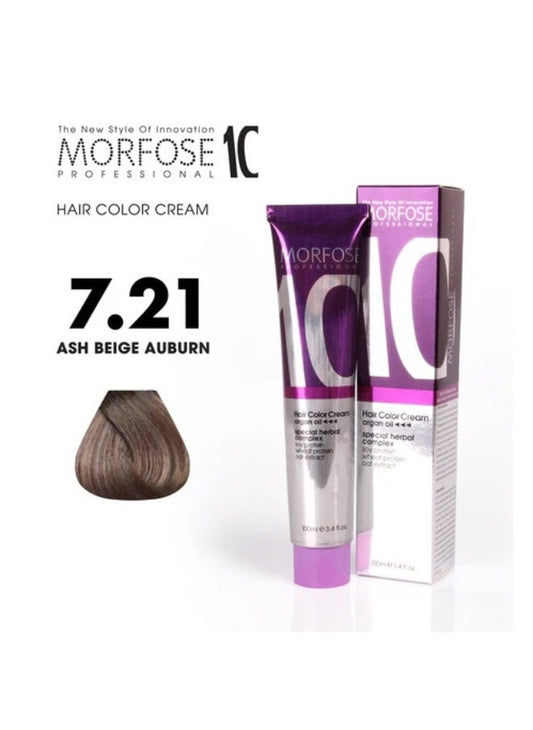 MORFOSE 10 HAIR COLOR CREAM 7.21- BLUE IRIZE ASH 100 ML