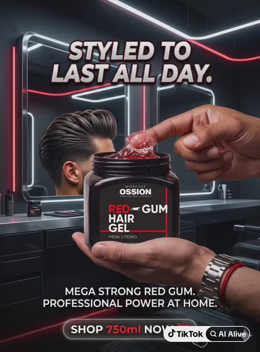 Ossion Premium Barber Hair Gel Red Gum 750ML