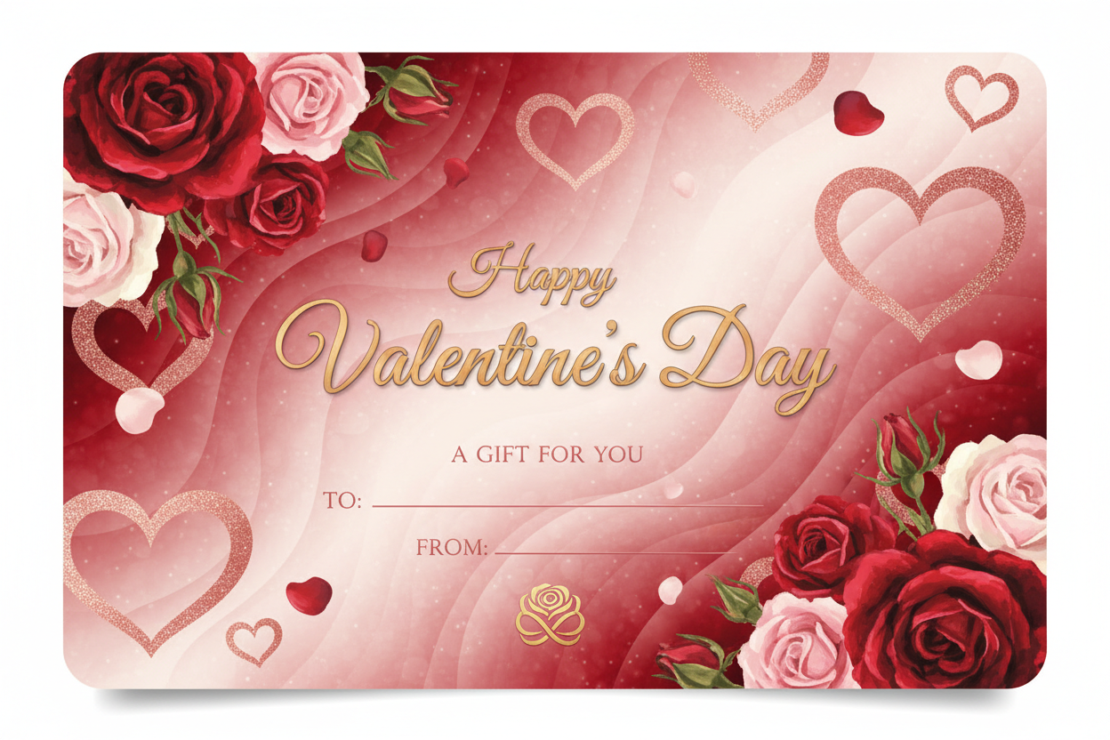 Valentine's Day Gift Card Design